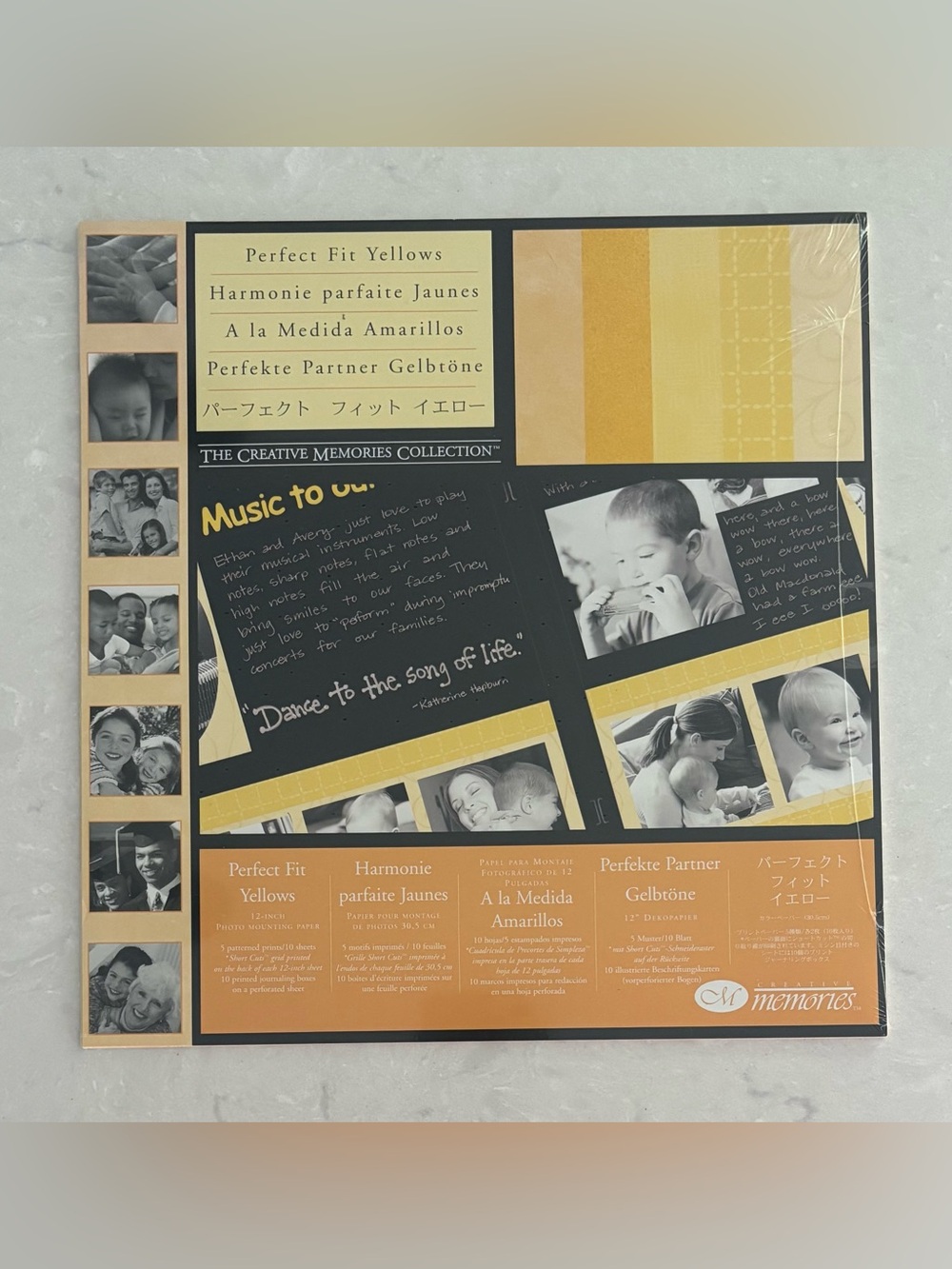 Creative Memories “Yellows” Perfect Fit Paper Pack